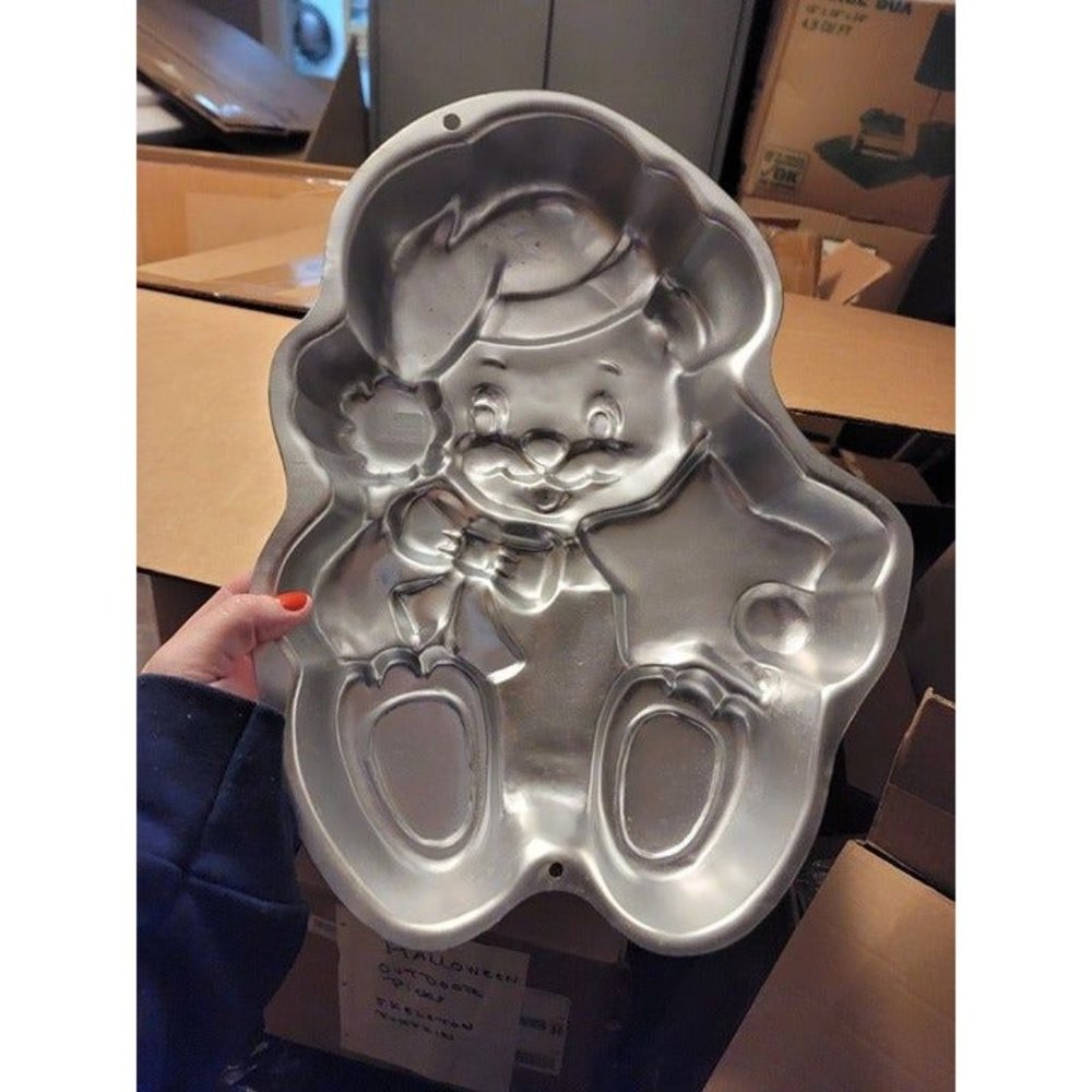 Vintage 1998 Wilton Bear-Y Christmas Cake Pan 2105-3314 Santa Star Bear